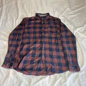 Teen Boys size” XL 18 “ Capslue button down plaid flannel shirt